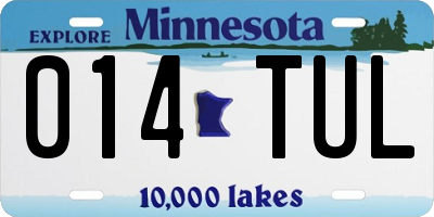 MN license plate 014TUL
