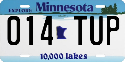 MN license plate 014TUP