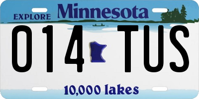 MN license plate 014TUS