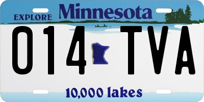 MN license plate 014TVA