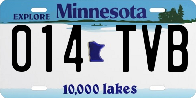 MN license plate 014TVB