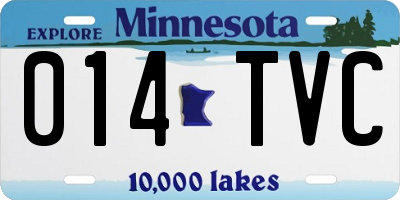 MN license plate 014TVC