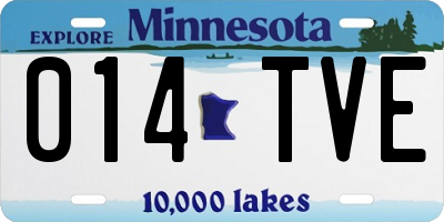 MN license plate 014TVE