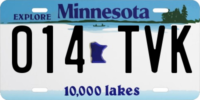 MN license plate 014TVK
