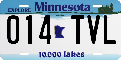 MN license plate 014TVL