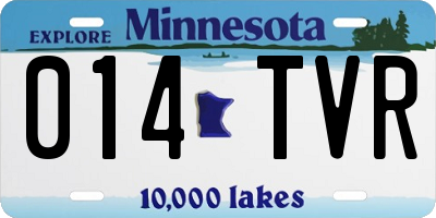MN license plate 014TVR