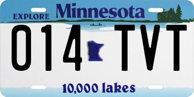 MN license plate 014TVT
