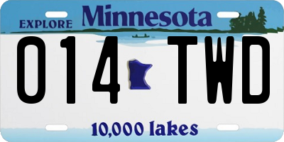 MN license plate 014TWD