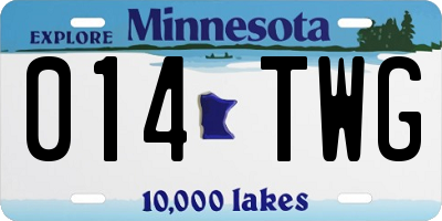 MN license plate 014TWG
