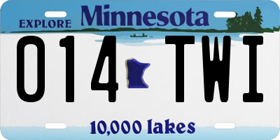 MN license plate 014TWI