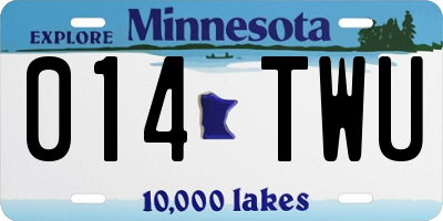 MN license plate 014TWU