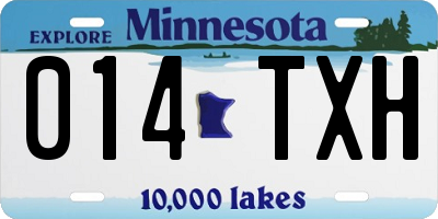 MN license plate 014TXH