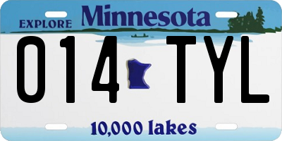 MN license plate 014TYL