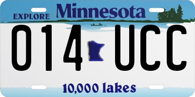 MN license plate 014UCC
