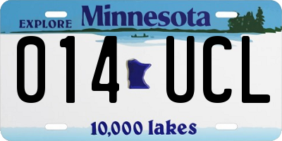MN license plate 014UCL