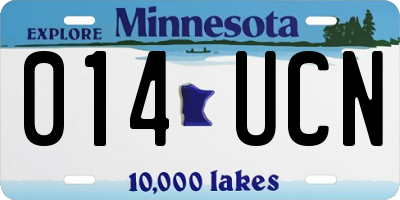 MN license plate 014UCN