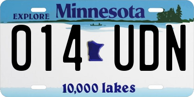 MN license plate 014UDN