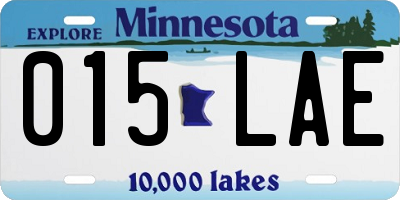 MN license plate 015LAE
