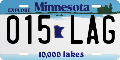 MN license plate 015LAG