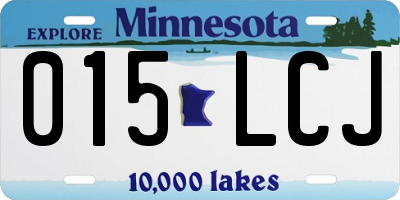 MN license plate 015LCJ