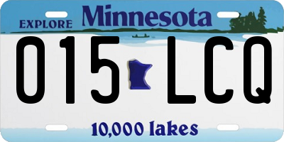MN license plate 015LCQ