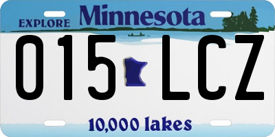 MN license plate 015LCZ