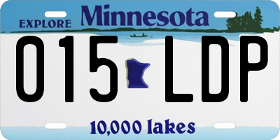 MN license plate 015LDP