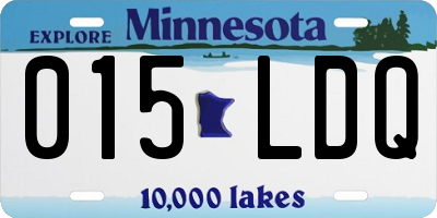 MN license plate 015LDQ
