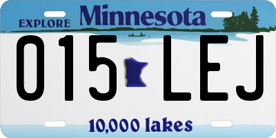MN license plate 015LEJ