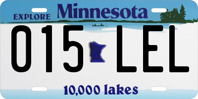 MN license plate 015LEL