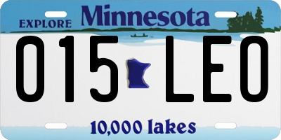 MN license plate 015LEO