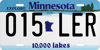 MN license plate 015LER