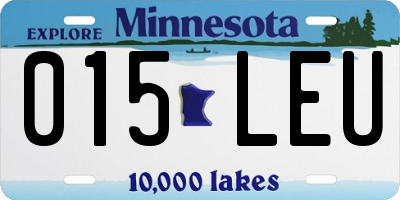 MN license plate 015LEU