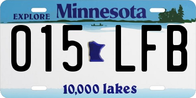 MN license plate 015LFB