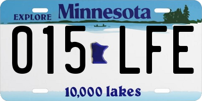MN license plate 015LFE