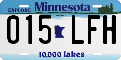 MN license plate 015LFH