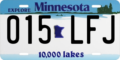 MN license plate 015LFJ