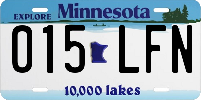 MN license plate 015LFN