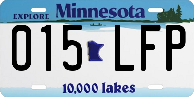 MN license plate 015LFP