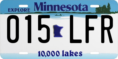 MN license plate 015LFR