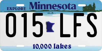 MN license plate 015LFS
