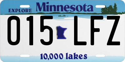 MN license plate 015LFZ