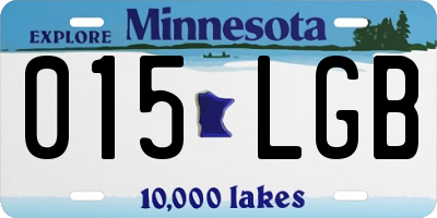 MN license plate 015LGB