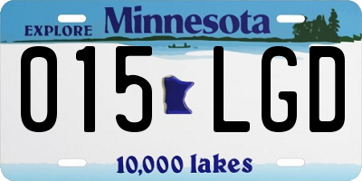 MN license plate 015LGD
