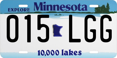 MN license plate 015LGG