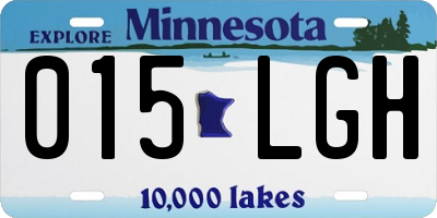 MN license plate 015LGH