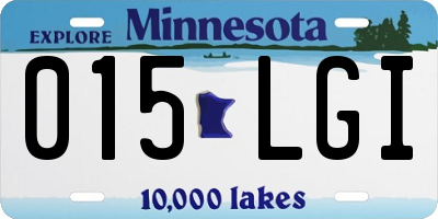 MN license plate 015LGI