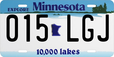 MN license plate 015LGJ