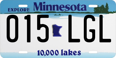 MN license plate 015LGL