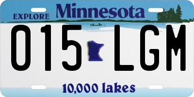 MN license plate 015LGM